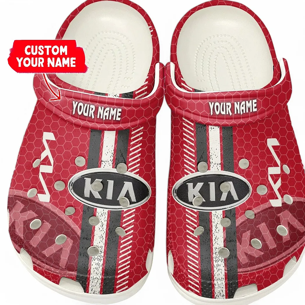 Kia Crocs Shoes Gift For Kia Lovers, Birthday Gift For Husband, Boyfriend CAR82022025612 - White