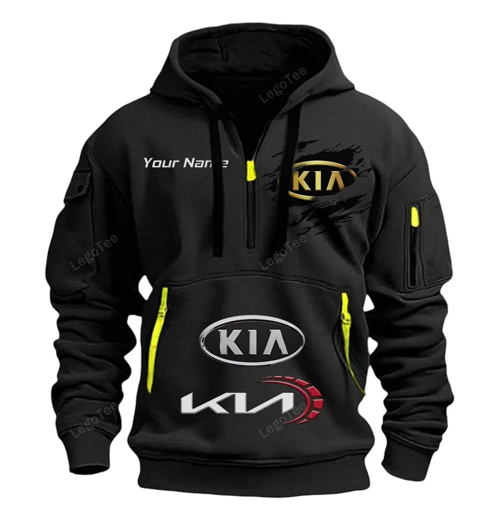 kia half zip hoodie car113021425831 best gift for him husband boyfriend black 11vdi