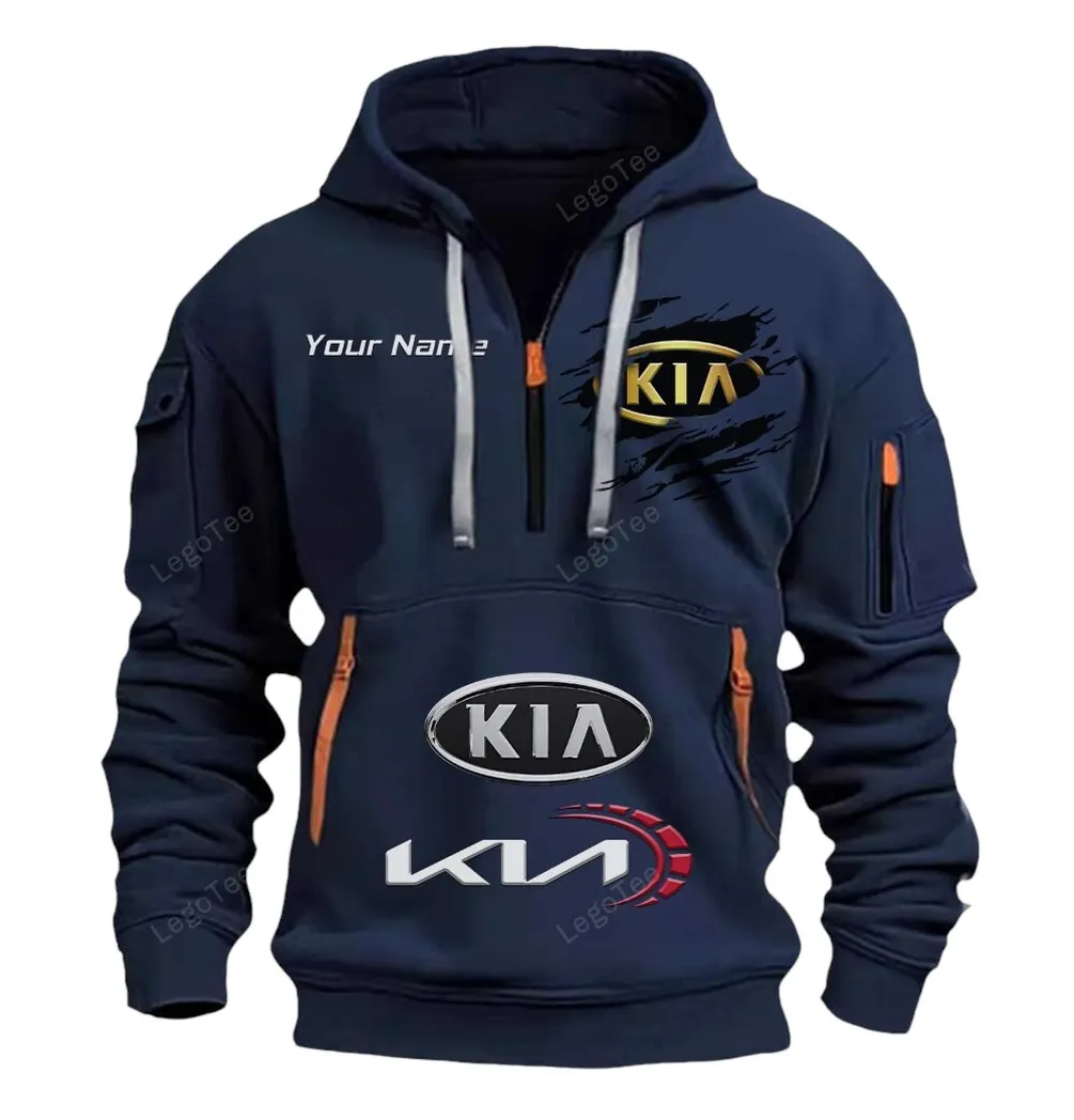 kia half zip hoodie car113021425831 best gift for him husband boyfriend navy iaptg