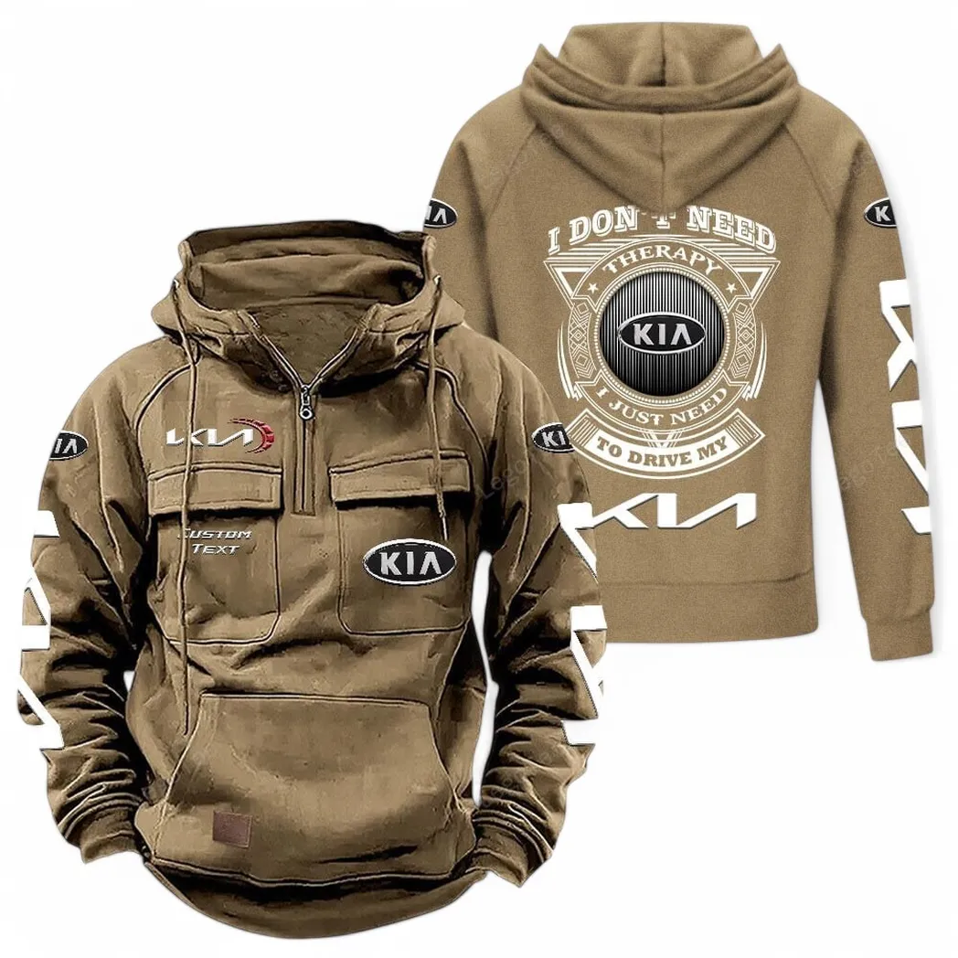 kia tactical quarter zip hoodie car106021525062 gifts for men him husband boyfriend khaki uzujq