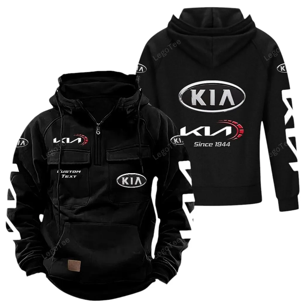 kia tactical quarter zip hoodie gift for kia lovers gift for him husband boyfriend black car96021425685 2 pyeec