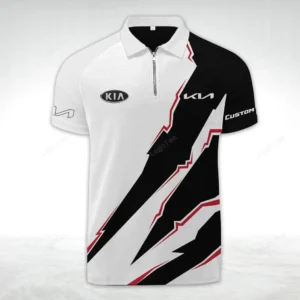 kia zipper polo shirt gift for kia lovers gift for gift for him husband boyfriend car128021025036 yvqgj