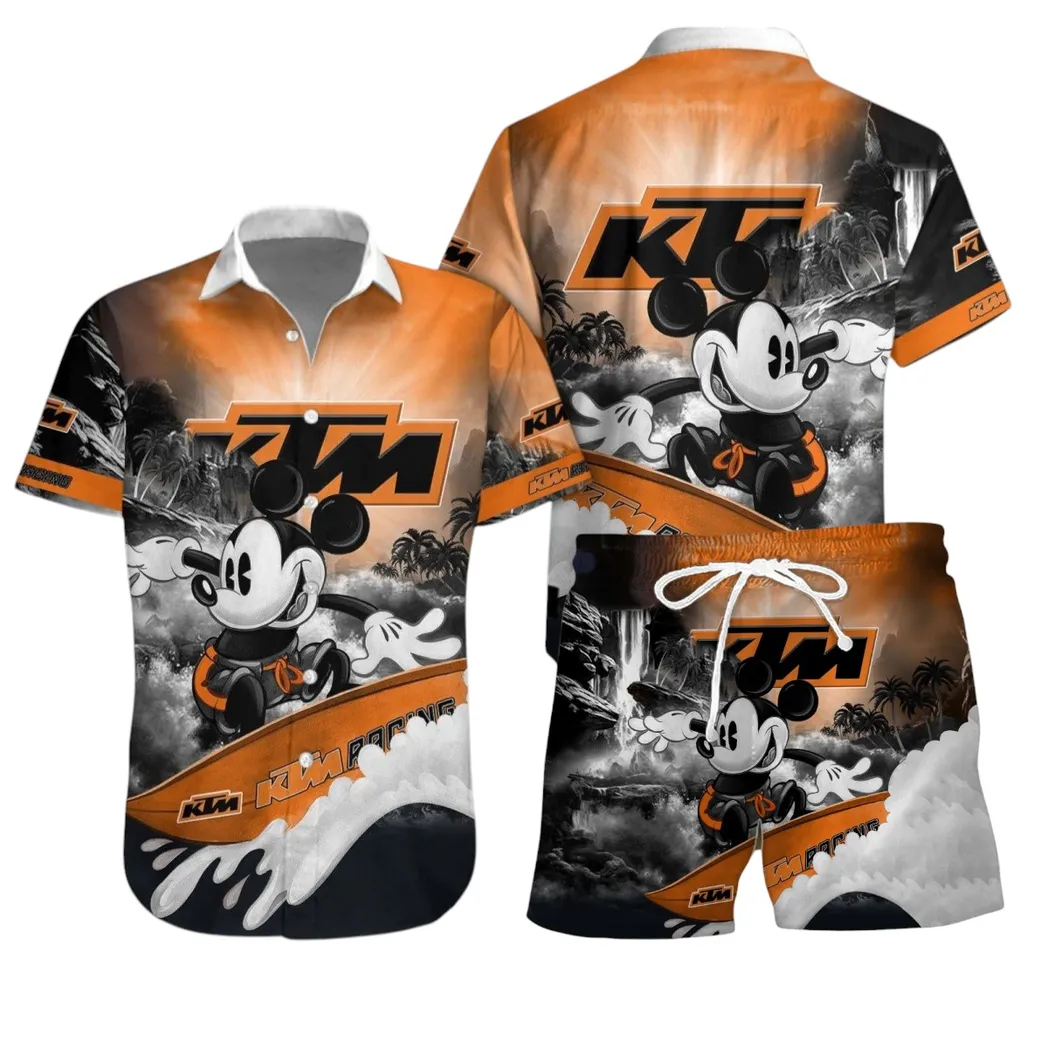 KTM Racing Hawaiian Shirt Set, Gift For KTM Racing Lovers, Gift For Him, Husband, Boyfriend CAR53030625066