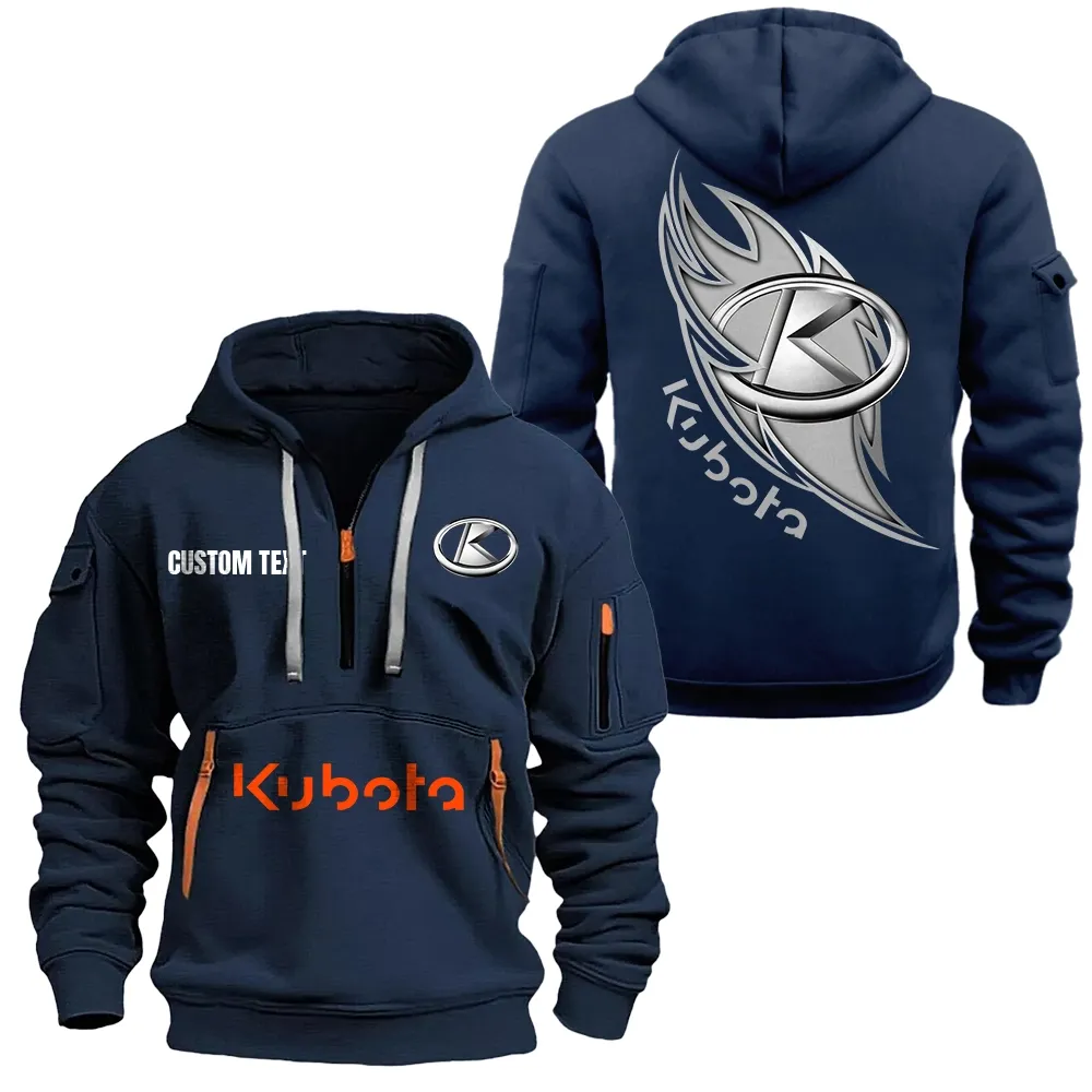 kubota hoodie half zipper car1701112115 car all over print hoodie half zipper navy 9wzei