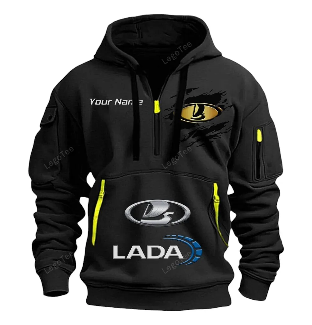 lada half zip hoodie car113021425825 best gift for him husband boyfriend black npkum