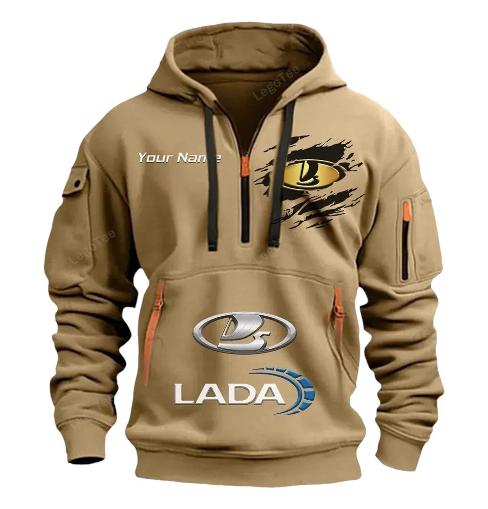lada half zip hoodie car113021425825 best gift for him husband boyfriend khaki wdpby