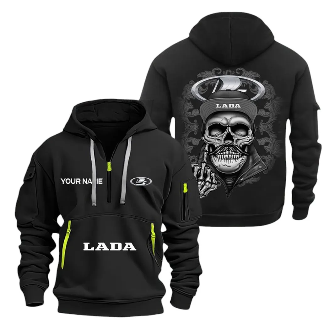 lada half zip hoodie for men gift for lada fan car166022625123 black ltmvu
