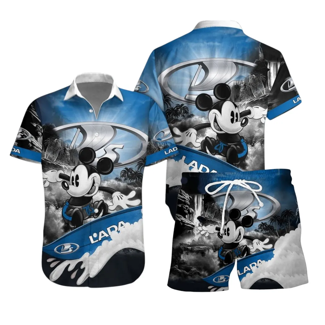 lada hawaiian shirt set gift for lada lovers gift for him husband boyfriend car53030625067 ftzas