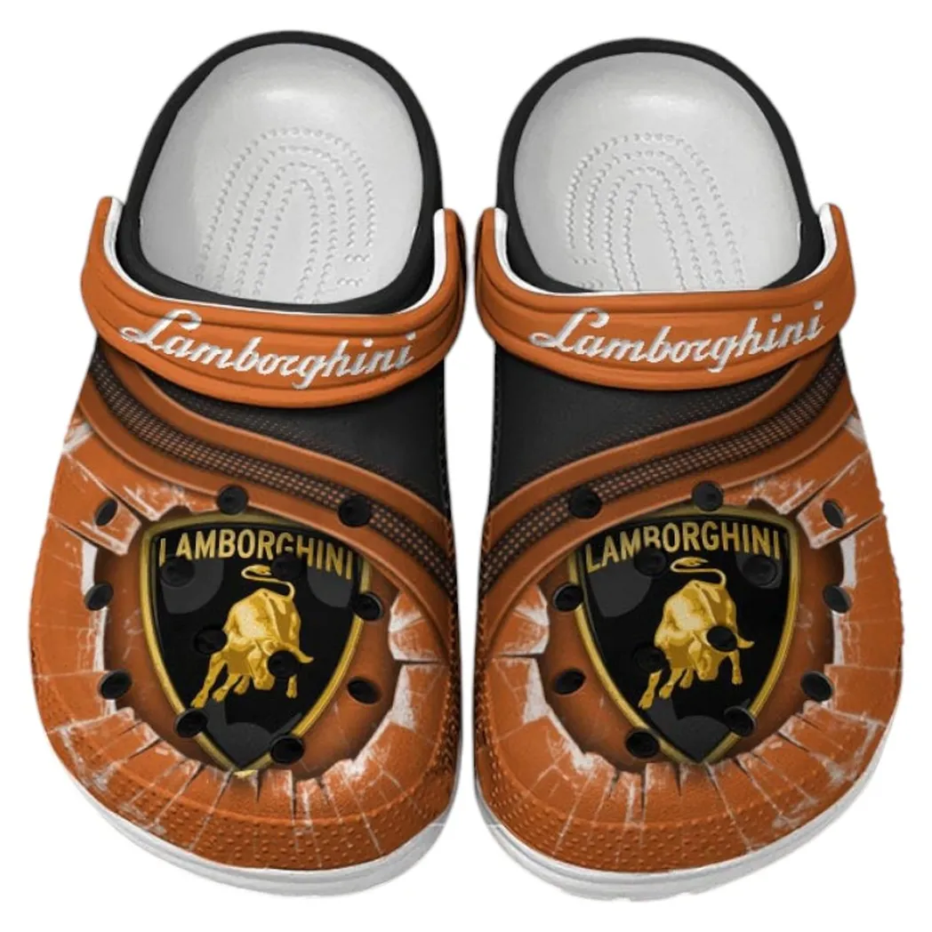 Lamborghini Crocs Clogs Men Women, Gift For Lamborghini Fan CAR188032025150 - Orange