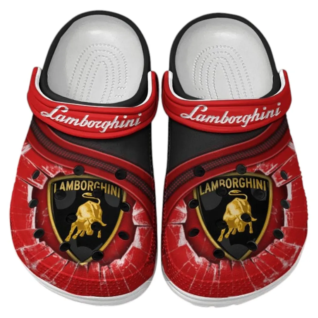 Lamborghini Crocs Clogs Men Women, Gift For Lamborghini Fan CAR188032025150 - Red