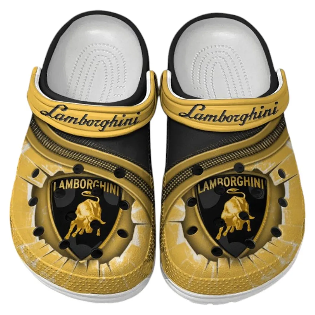 Lamborghini Crocs Clogs Men Women, Gift For Lamborghini Fan CAR188032025150 - Yellow