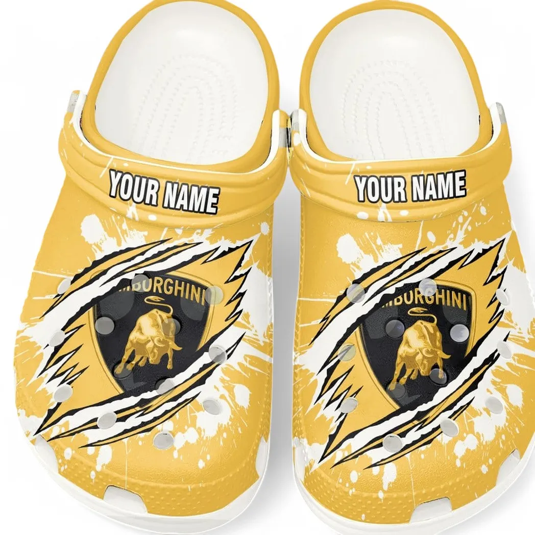 Lamborghini Crocs, Gift For Lamborghini Lovers, Gift For Him, Husband, Boyfriend CAR5602192545 - White