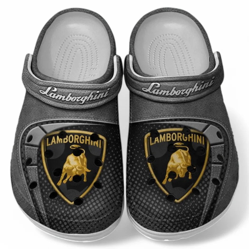 Lamborghini Crocs Sandals For Men Women, Gift For Lamborghini Fan CAR177031425581 - Gray