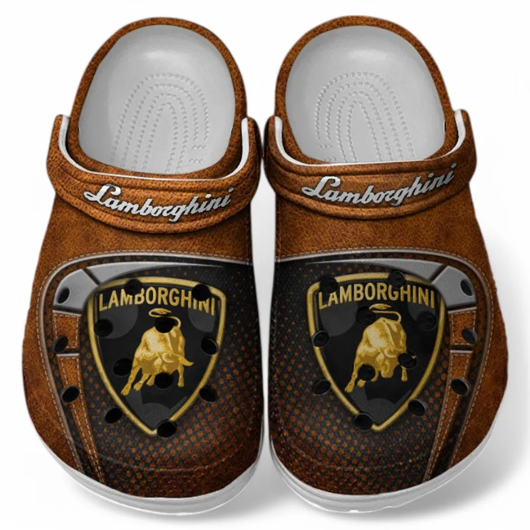 Lamborghini Crocs Sandals For Men Women, Gift For Lamborghini Fan CAR177031425581 - Orange