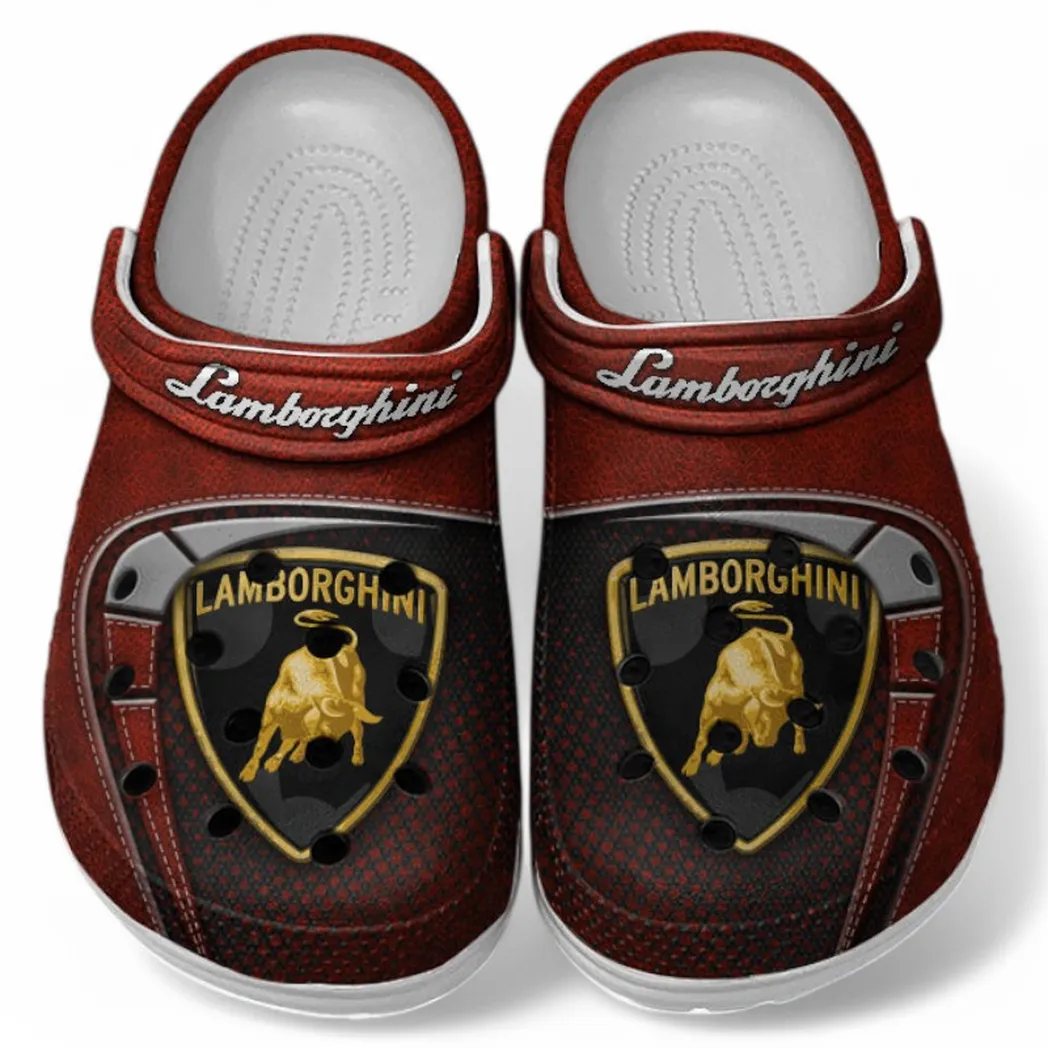 Lamborghini Crocs Sandals For Men Women, Gift For Lamborghini Fan CAR177031425581 - Red