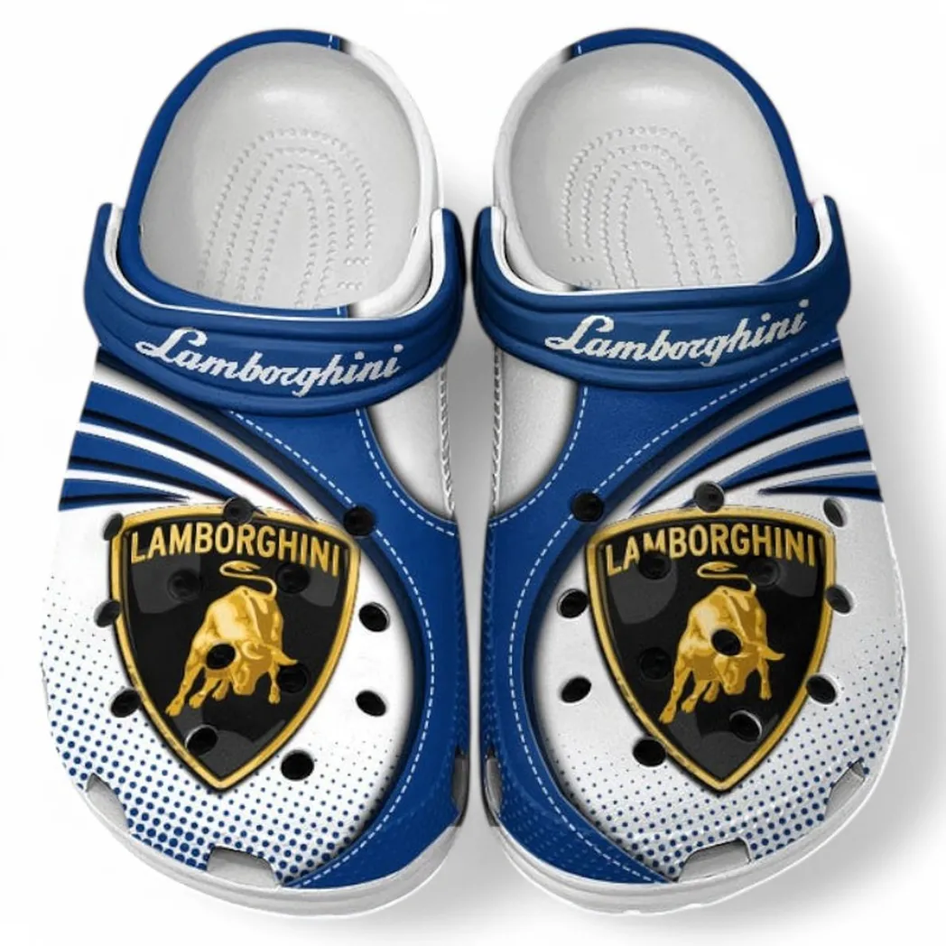 Lamborghini Crocs Sandals For Men Women, Gift For Lamborghini Fan CAR181031525698 - Blue