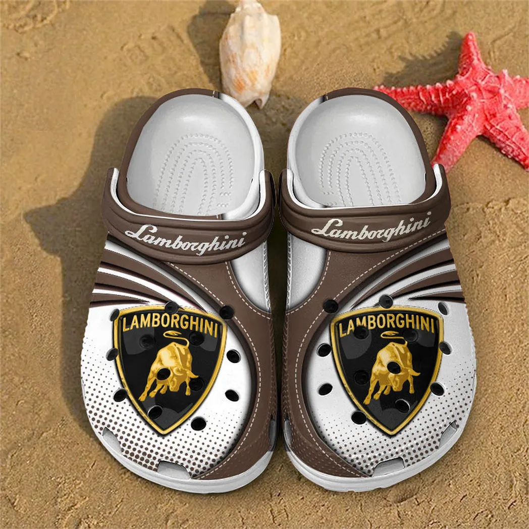 lamborghini crocs sandals for men women gift for lamborghini fan car181031525698 brown j0vhq