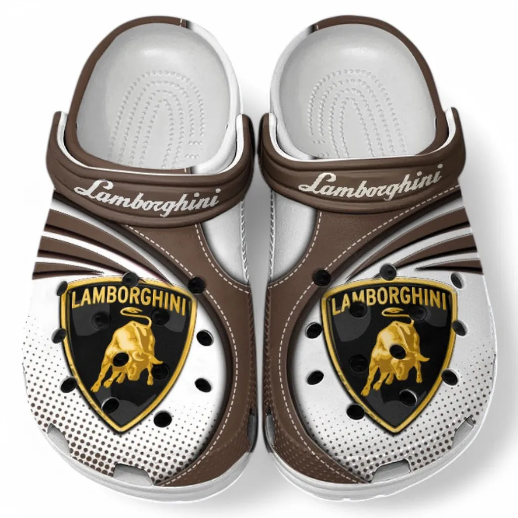 Lamborghini Crocs Sandals For Men Women, Gift For Lamborghini Fan CAR181031525698 - Brown