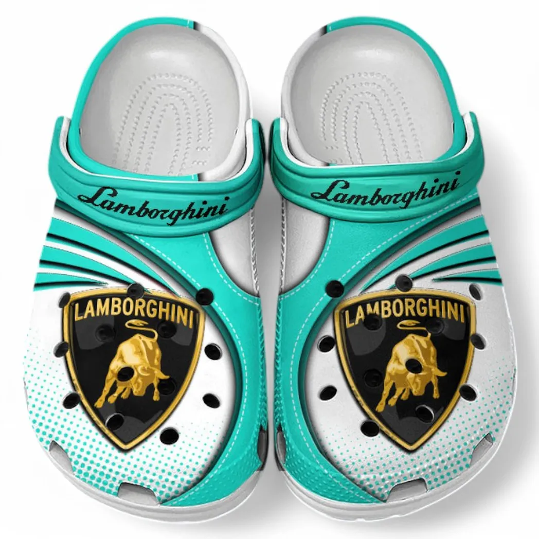 Lamborghini Crocs Sandals For Men Women, Gift For Lamborghini Fan CAR181031525698 - Cyan