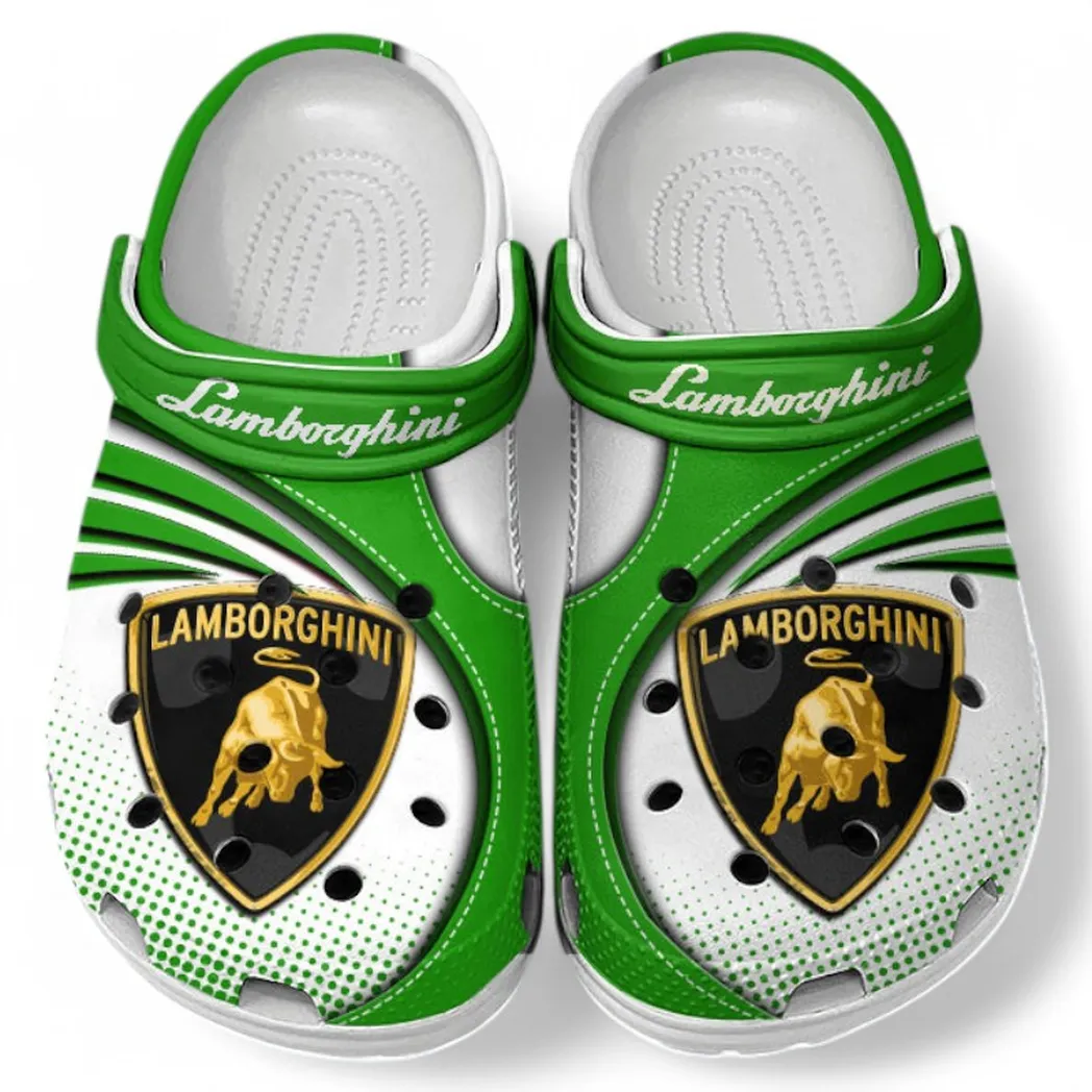 Lamborghini Crocs Sandals For Men Women, Gift For Lamborghini Fan CAR181031525698 - Green