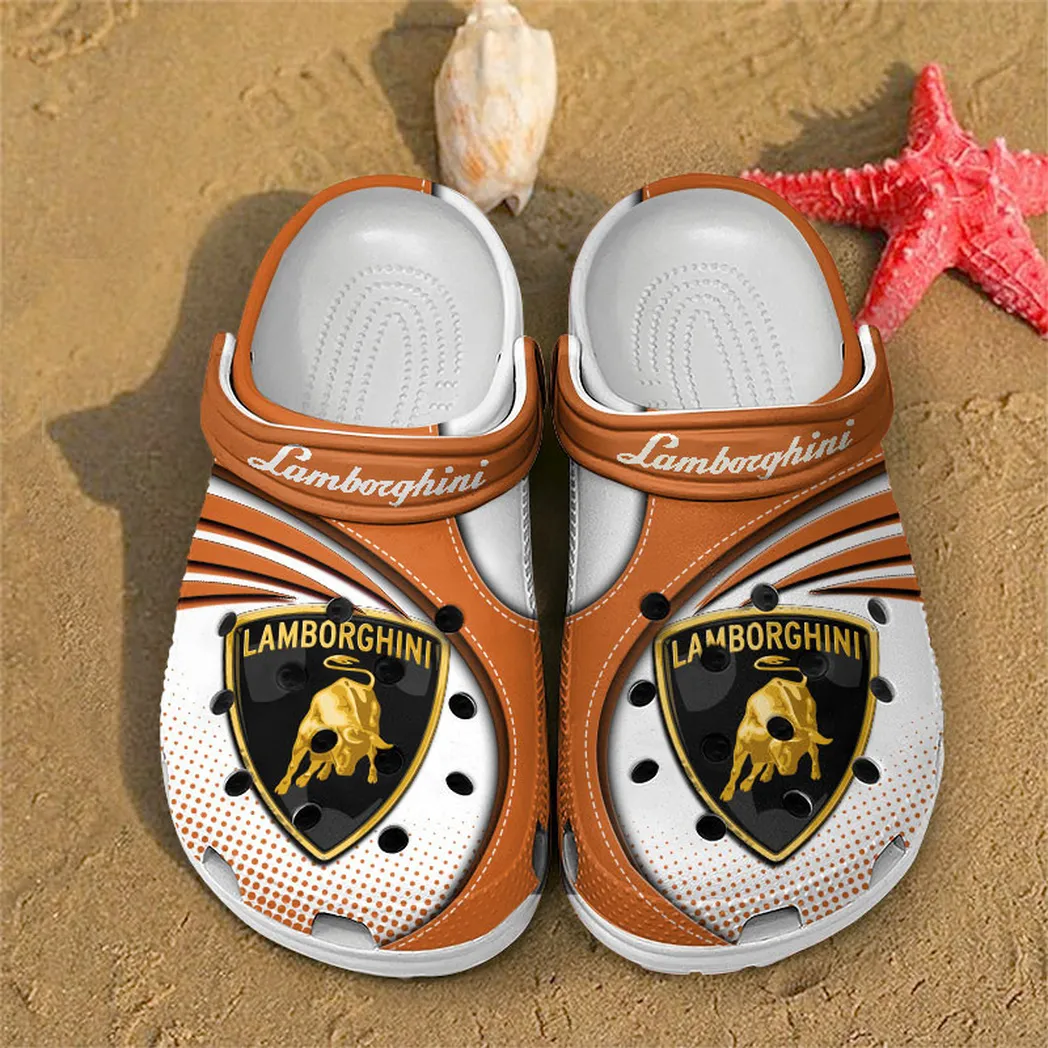 lamborghini crocs sandals for men women gift for lamborghini fan car181031525698 orange v3fgl