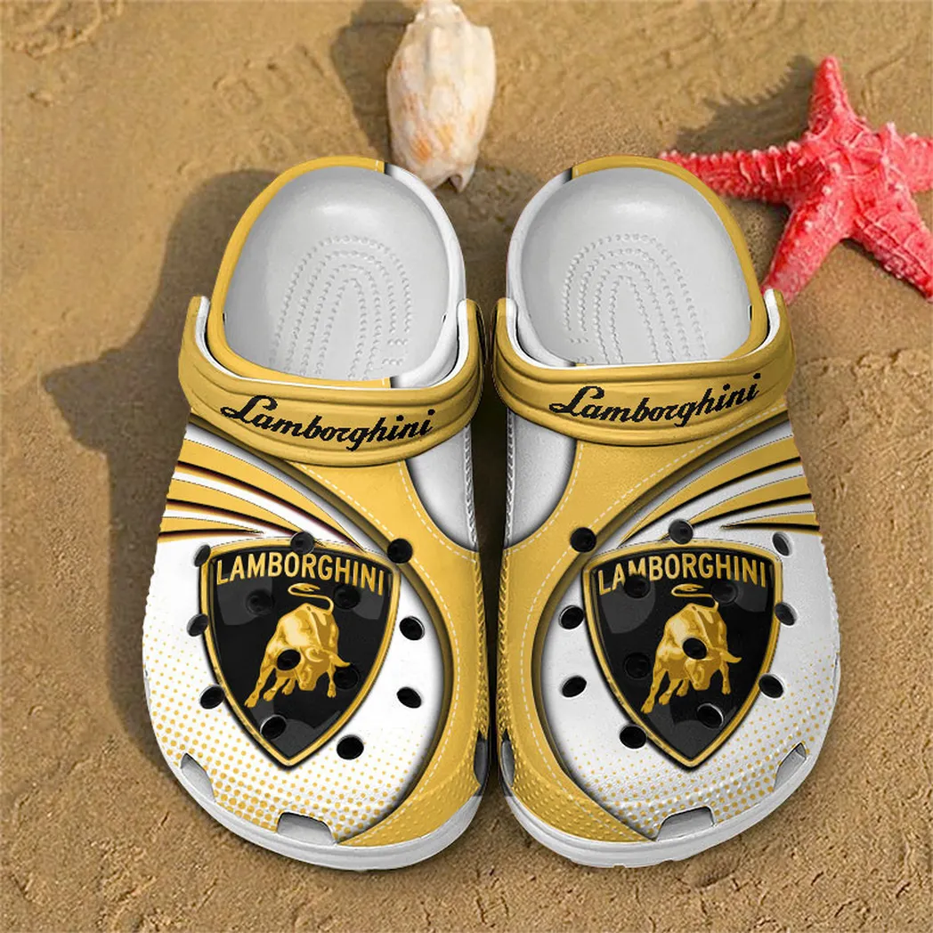 lamborghini crocs sandals for men women gift for lamborghini fan car181031525698 yellow