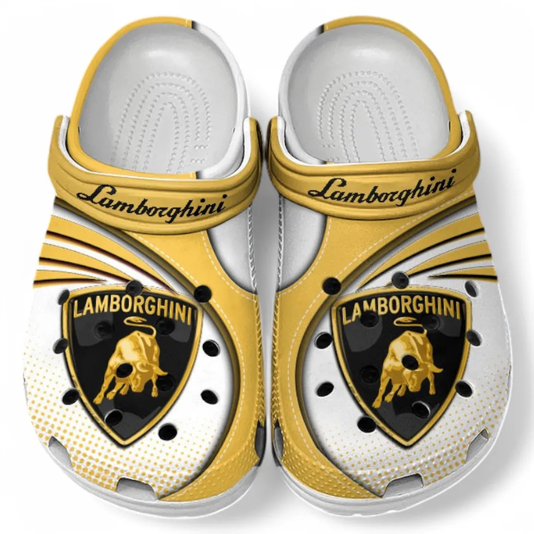 Lamborghini Crocs Sandals For Men Women, Gift For Lamborghini Fan CAR181031525698 - Yellow