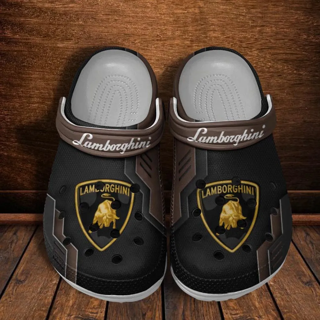 lamborghini crocs shoes clogs men women gift for lamborghini fan car185031525241 brown e0met