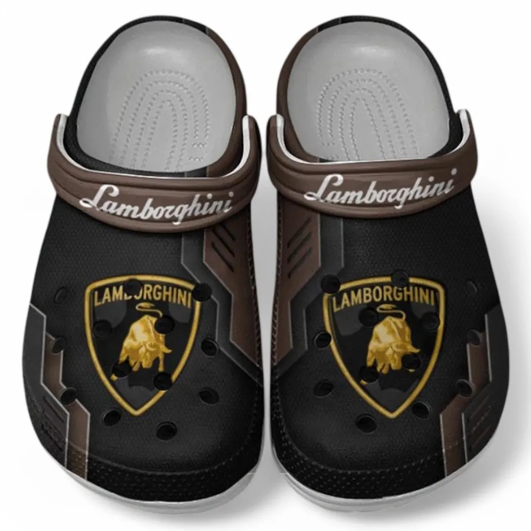 Lamborghini Crocs Shoes, Clogs Men Women, Gift For Lamborghini Fan CAR185031525241 - Brown
