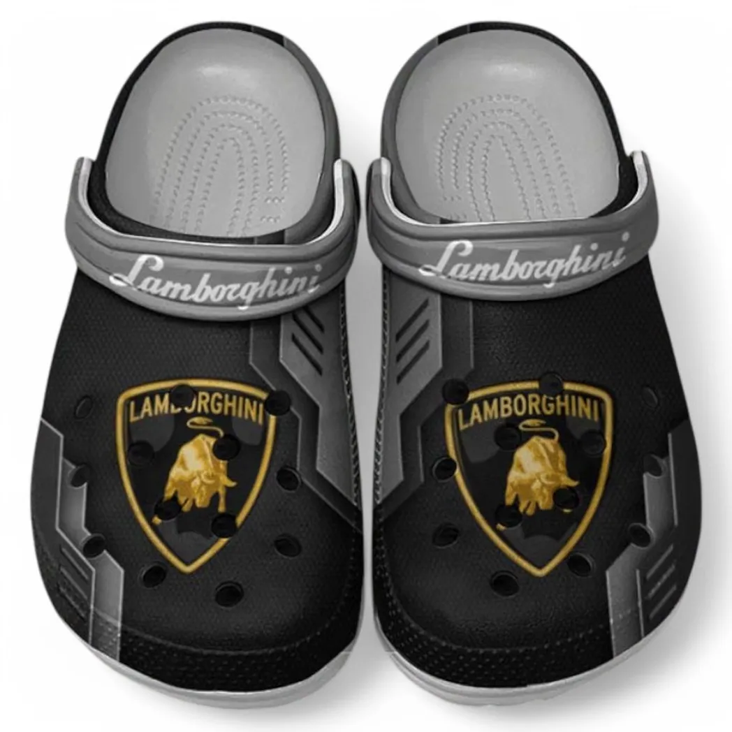 Lamborghini Crocs Shoes, Clogs Men Women, Gift For Lamborghini Fan CAR185031525241 - Gray