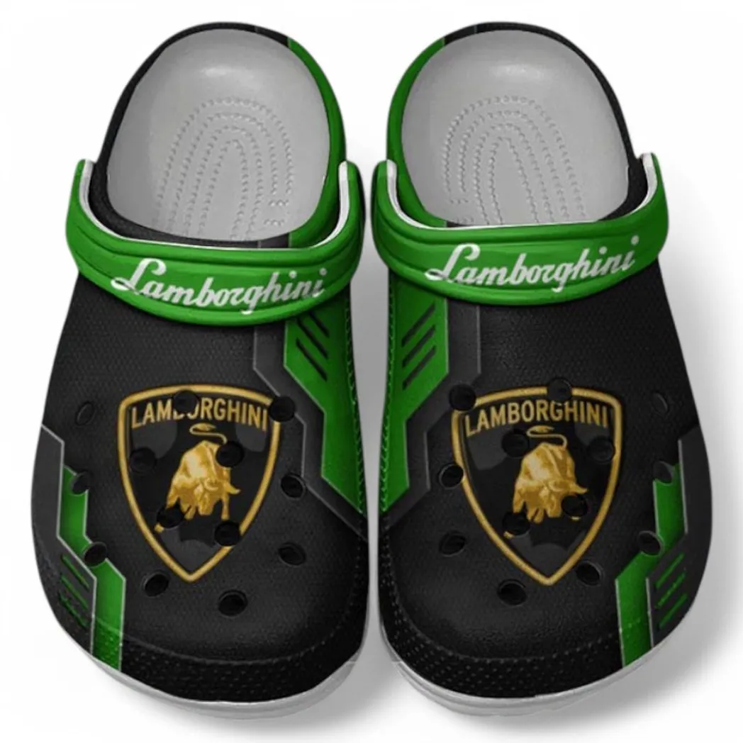 Lamborghini Crocs Shoes, Clogs Men Women, Gift For Lamborghini Fan CAR185031525241 - Green