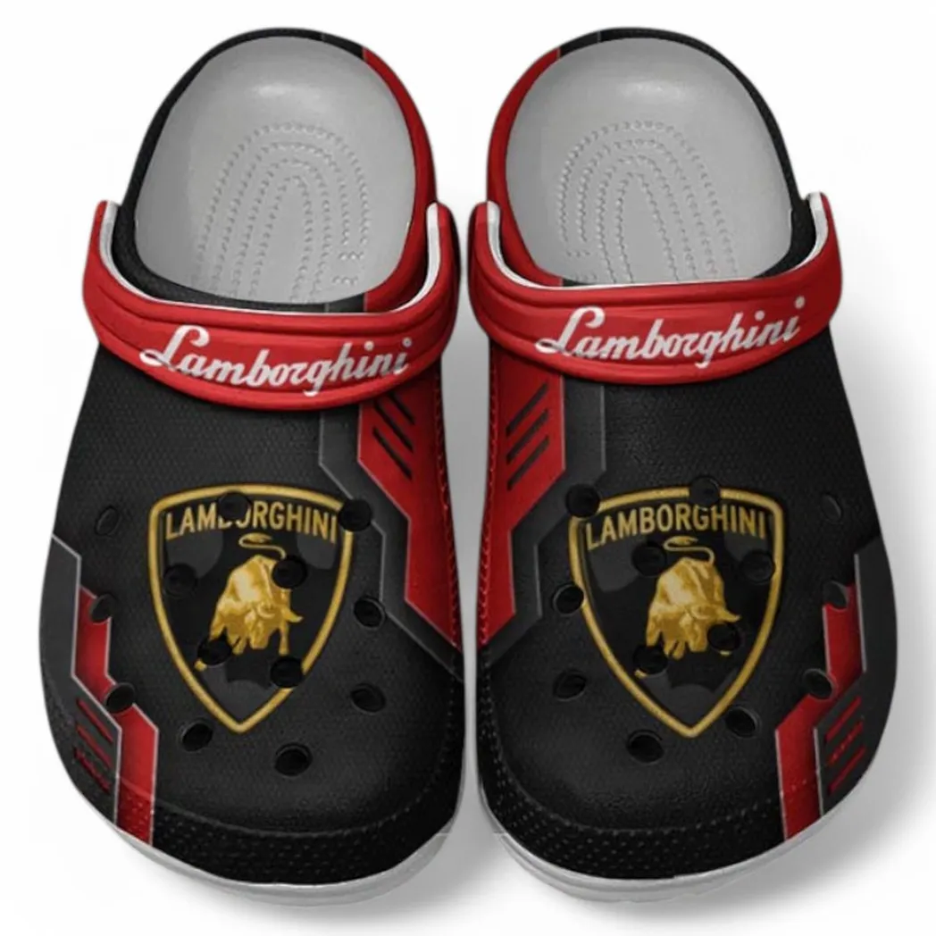 Lamborghini Crocs Shoes, Clogs Men Women, Gift For Lamborghini Fan CAR185031525241 - Red