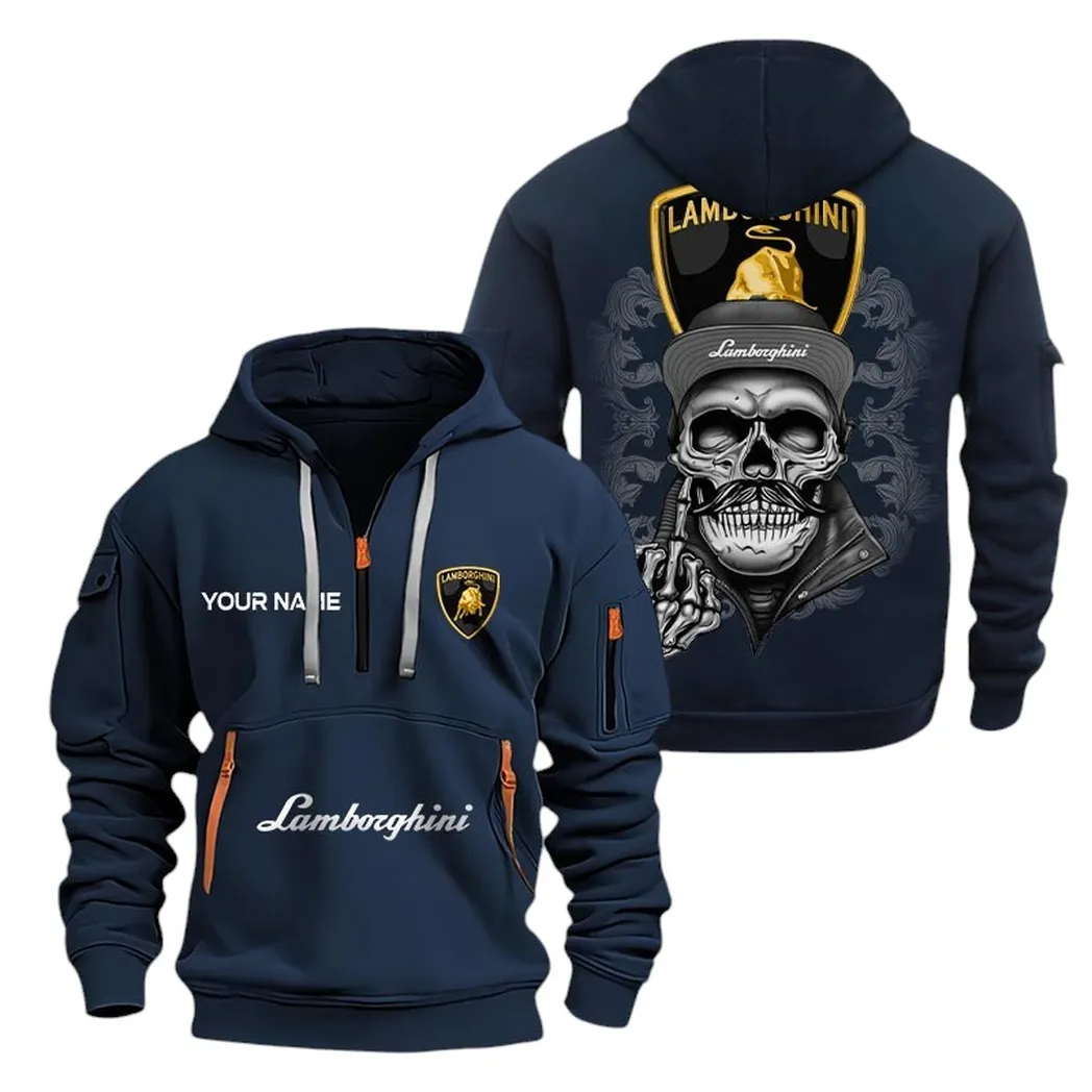 lamborghini half zip hoodie for men gift for lamborghini fan car166022625158 navy