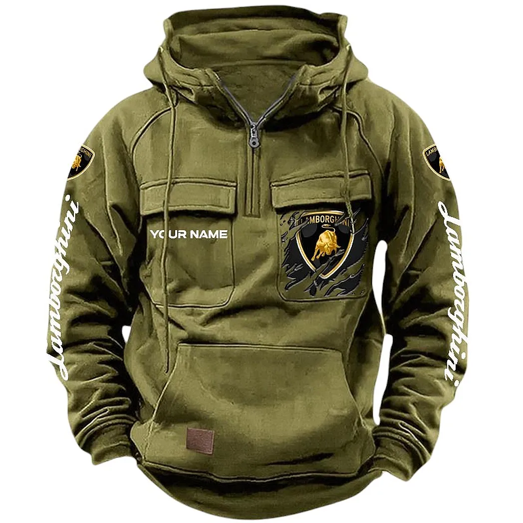 lamborghini hoodie tactical quarter zip gift for lamborghini lovers car164022425186 army green d3n8r