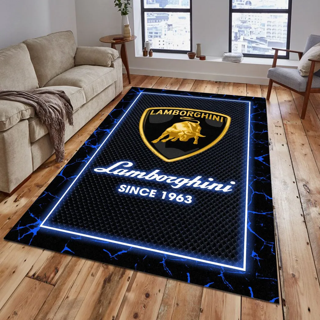 lamborghini rug gift for lamborghini lovers gift for him husband boyfriend car5202192542 blue hipnu