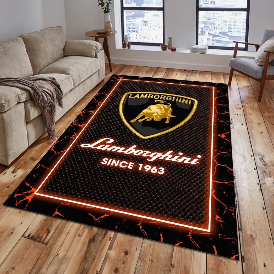 lamborghini rug gift for lamborghini lovers gift for him husband boyfriend car5202192542 orange ivlsk