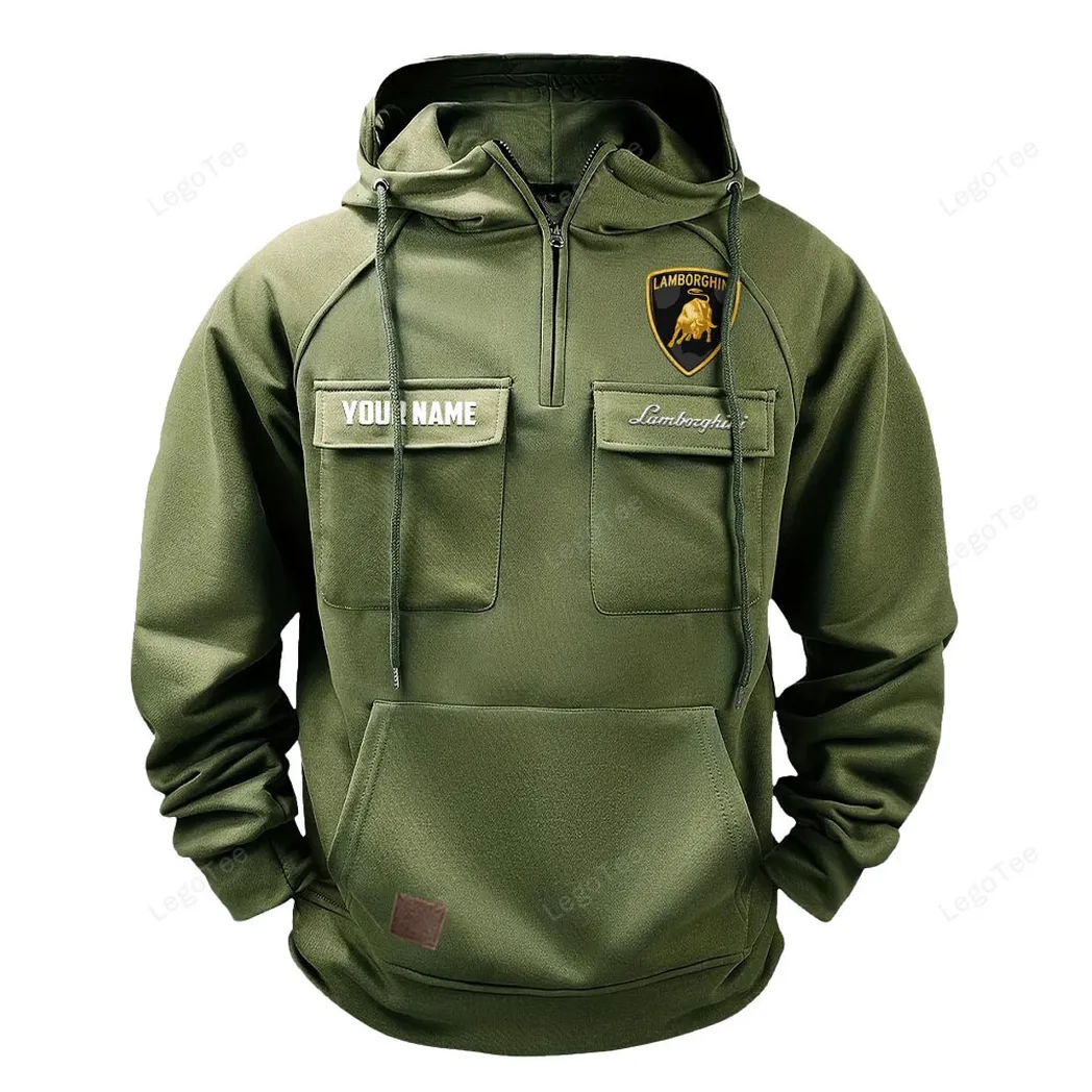 lamborghini tactical quarter zip hoodie gift for lamborghini lovers gift for him husband boyfriend army green car109021425348 1 finf5