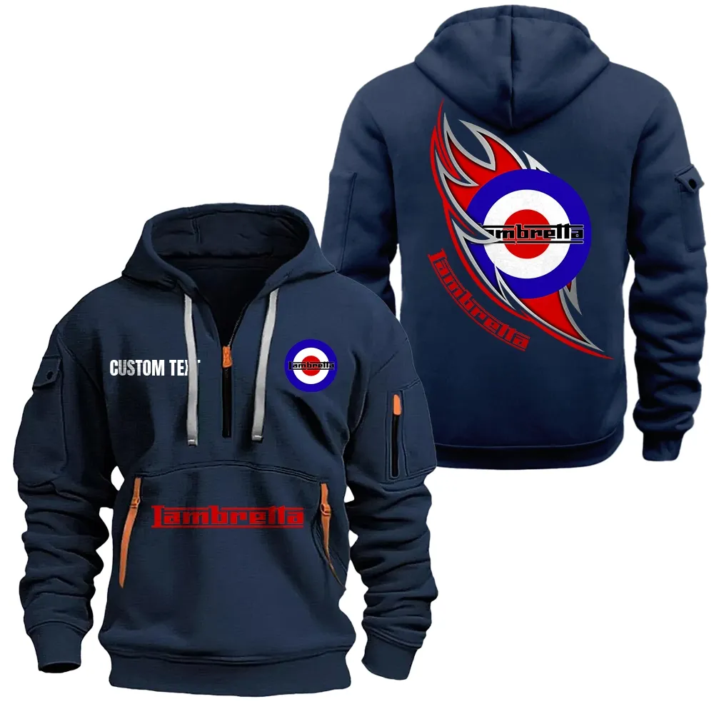 lambretta hoodie half zipper car1701112118 car all over print hoodie half zipper navy bgt1j