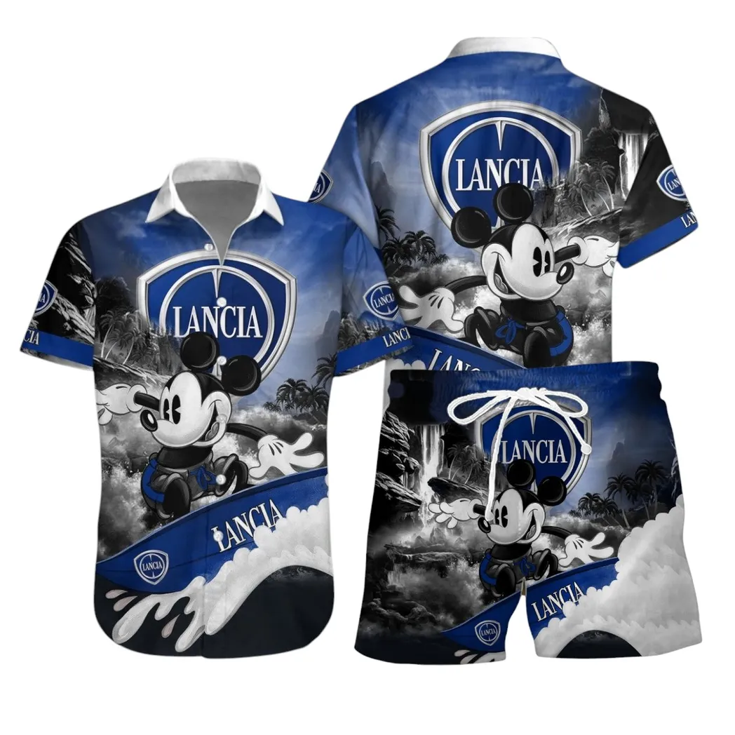 Lancia Hawaiian Shirt Set, Gift For Lancia Lovers, Gift For Him, Husband, Boyfriend CAR53030625069