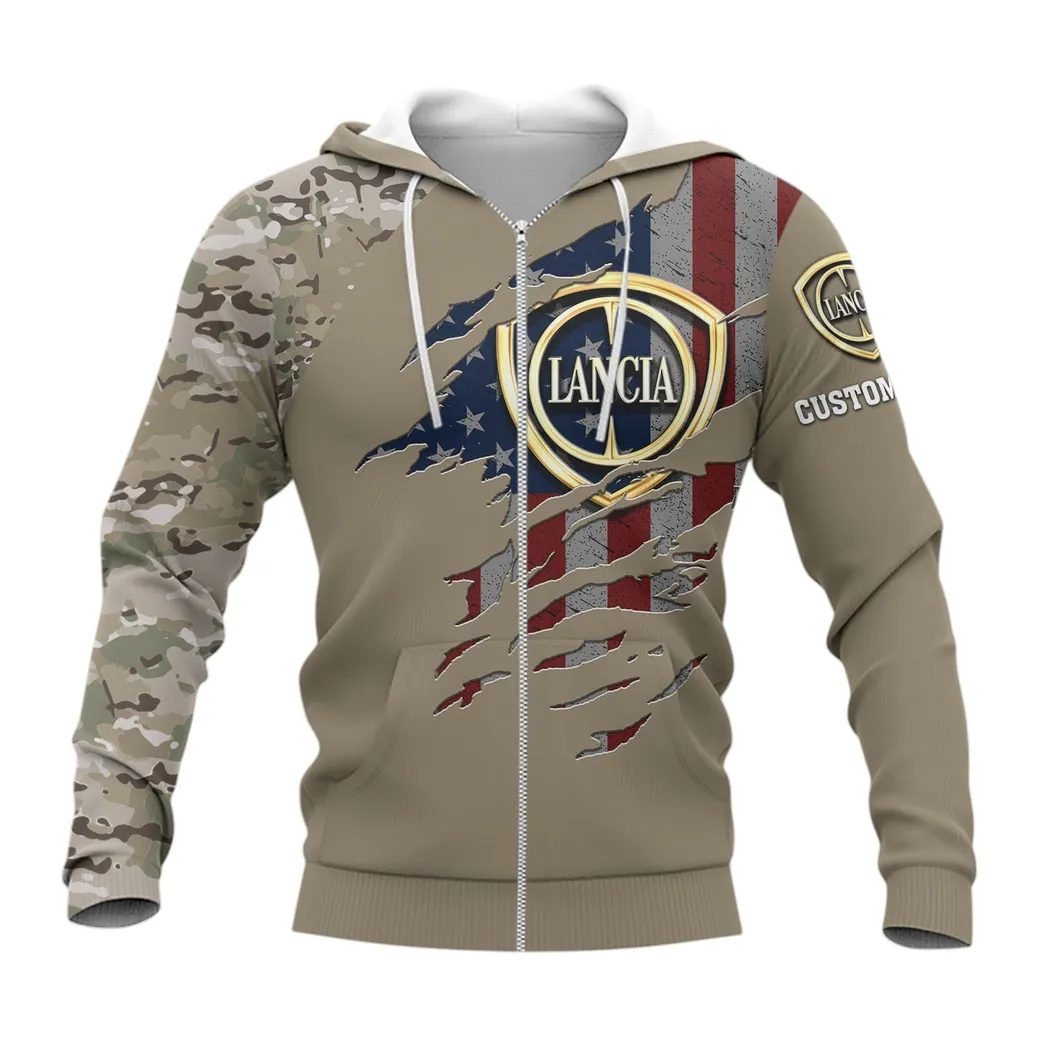 Lancia Zipper Hoodie, Gift For Lancia Lovers, Gift For Him, Husband, Boyfriend CAR46021725059-3