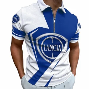 Lancia Zipper Polo Shirt For Men, Gift For Lancia Fan CAR68022125989