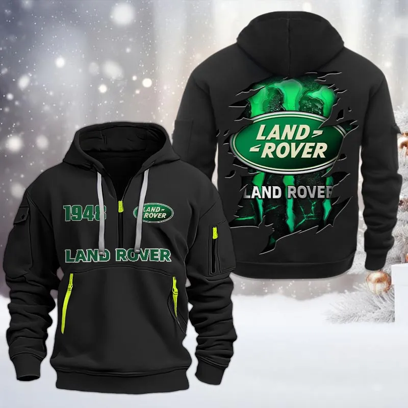 land rover half zip hoodie all over print half zip hoodies for men car198032776 black vajnq