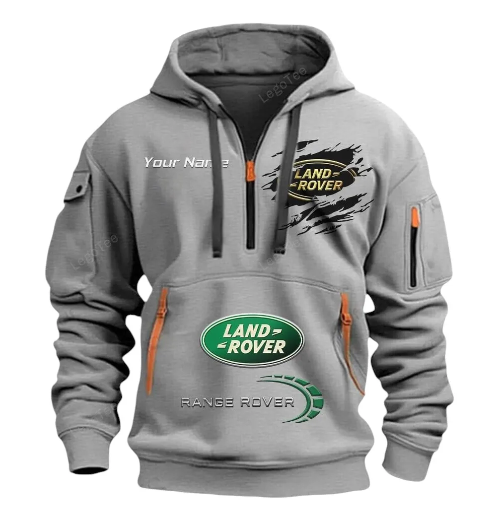 land rover half zip hoodie car113021425834 best gift for him husband boyfriend gray 4apht