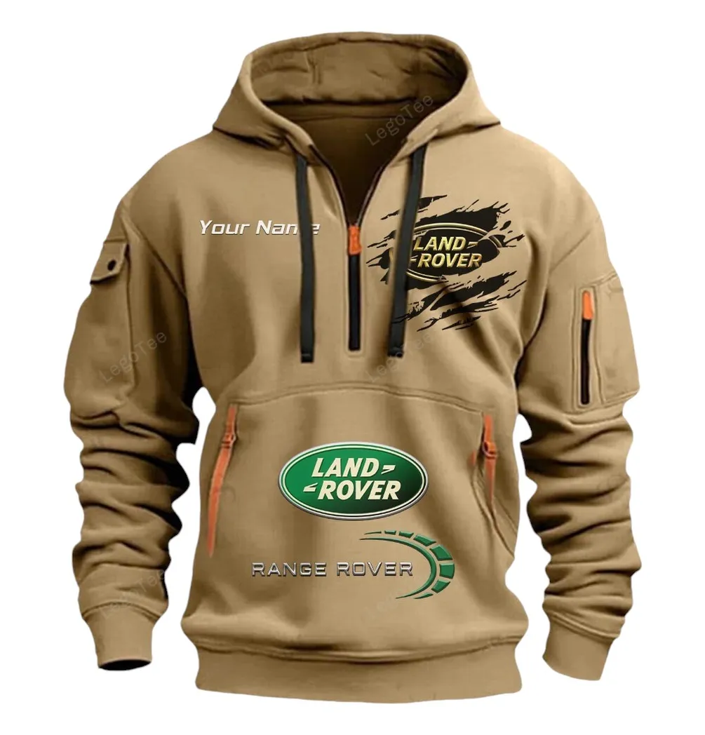 land rover half zip hoodie car113021425834 best gift for him husband boyfriend khaki gy5p4