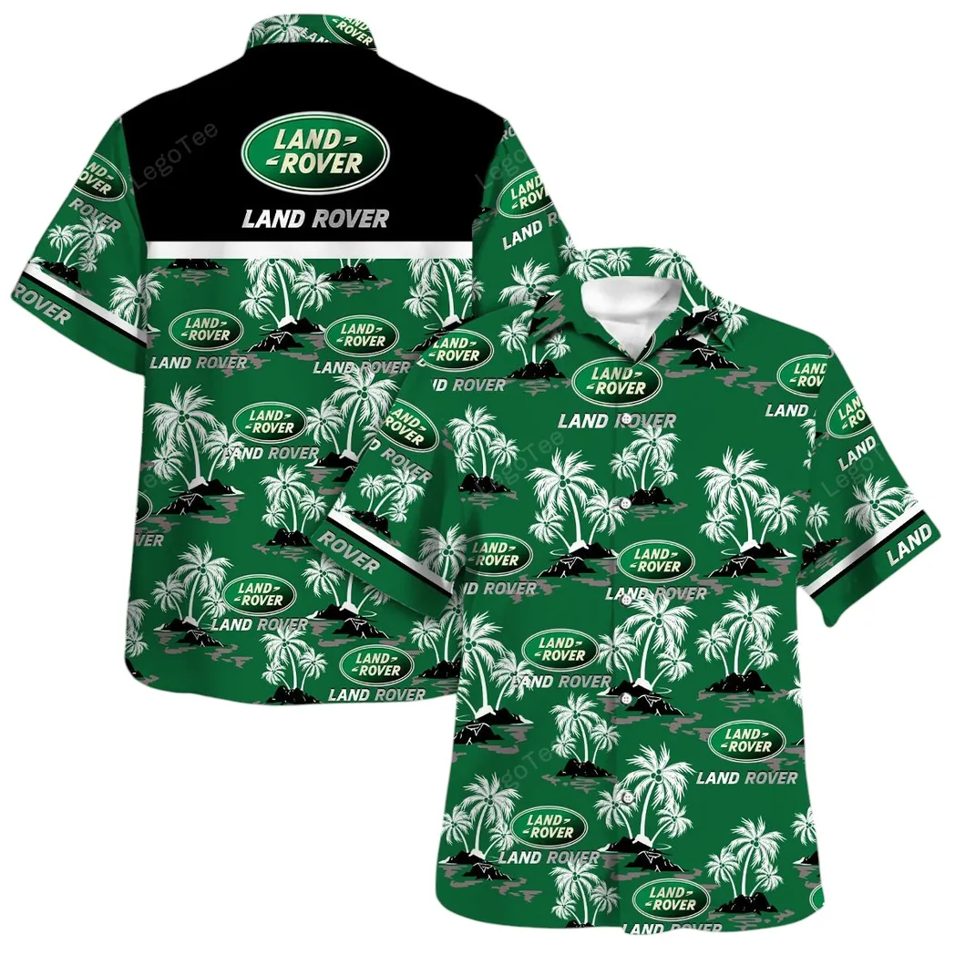 land rover hawaiian shirt set for men gift for land rover lovers gift for him husband boyfriend car144021125467 1 bzich