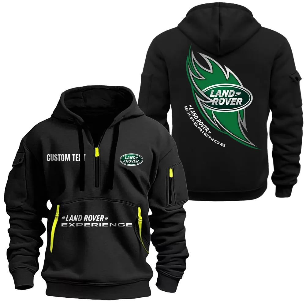 land rover hoodie half zipper car1701112121 car all over print hoodie half zipper black