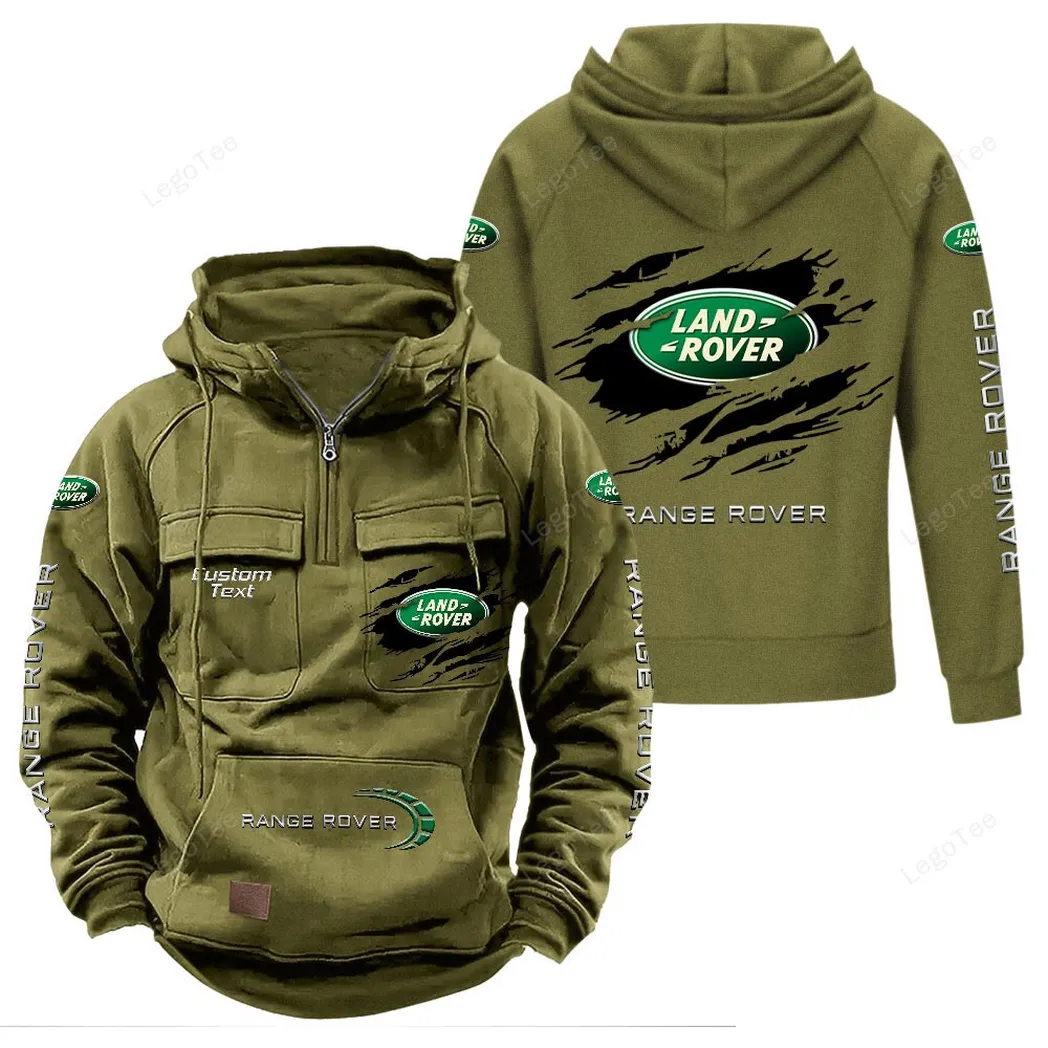 Land Rover Tactical Quarter Zip Hoodie, Gift For Land Rover Lovers, Gift For Him, Husband, Boyfriend - Army Green CAR122021425078-1