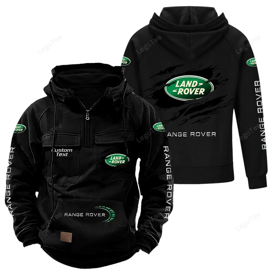 Land Rover Tactical Quarter Zip Hoodie, Gift For Land Rover Lovers, Gift For Him, Husband, Boyfriend - Black CAR122021425078-2