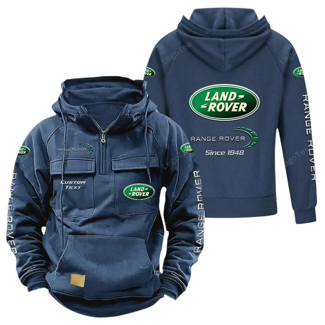 Land Rover Tactical Quarter Zip Hoodie, Gift For Land Rover Lovers, Gift For Him, Husband, Boyfriend - Dark Blue CAR96021425688-3