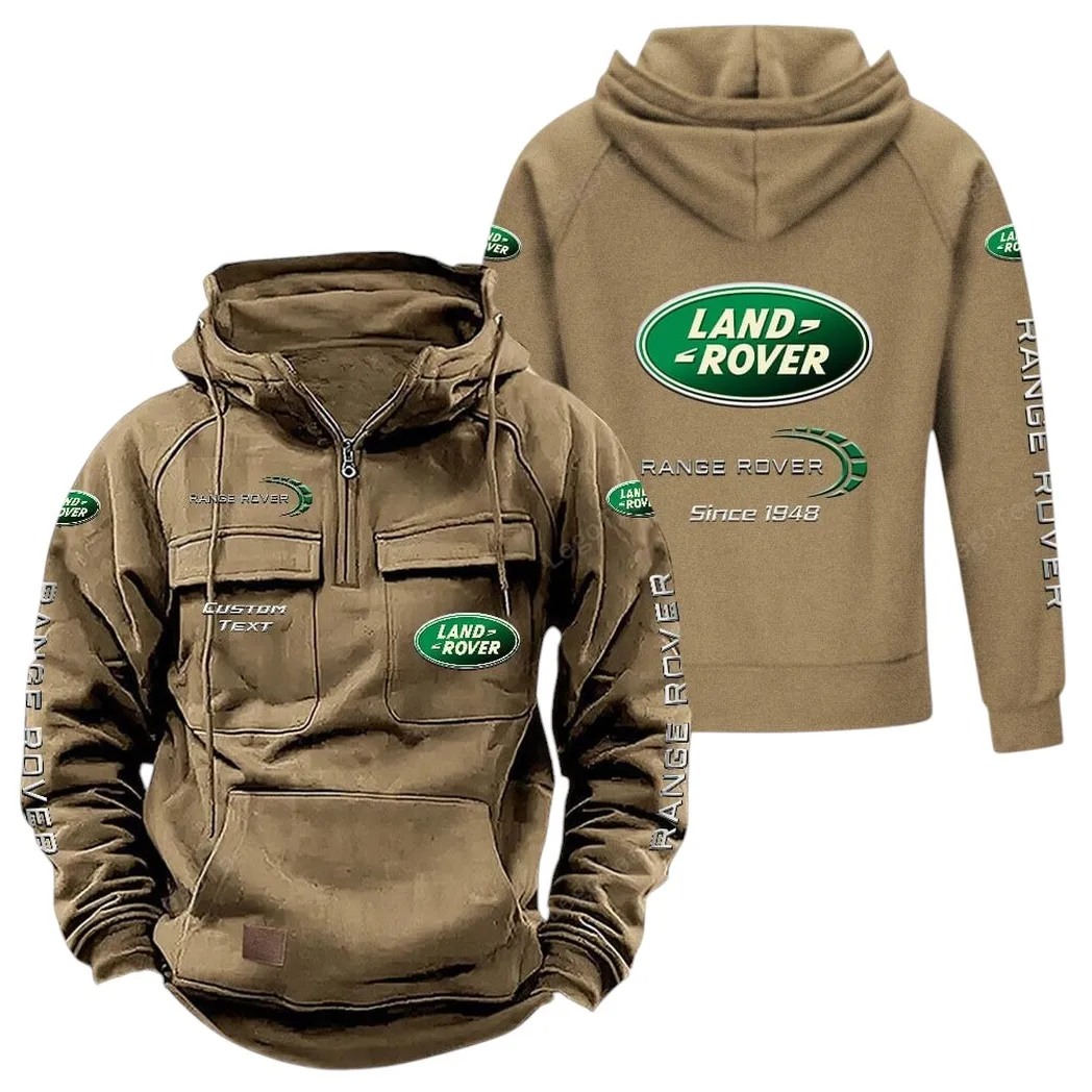 land rover tactical quarter zip hoodie gift for land rover lovers gift for him husband boyfriend khaki car96021425688 4 93rv4